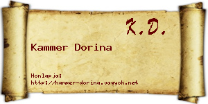 Kammer Dorina névjegykártya